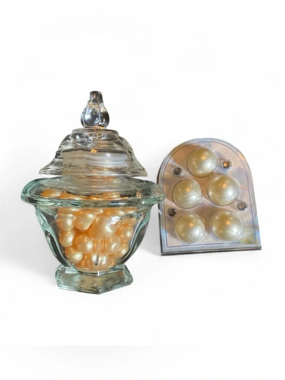 (NEW) Vintage 1970s Avon Castleford Collection Sonnet Emollient Bath Pearls